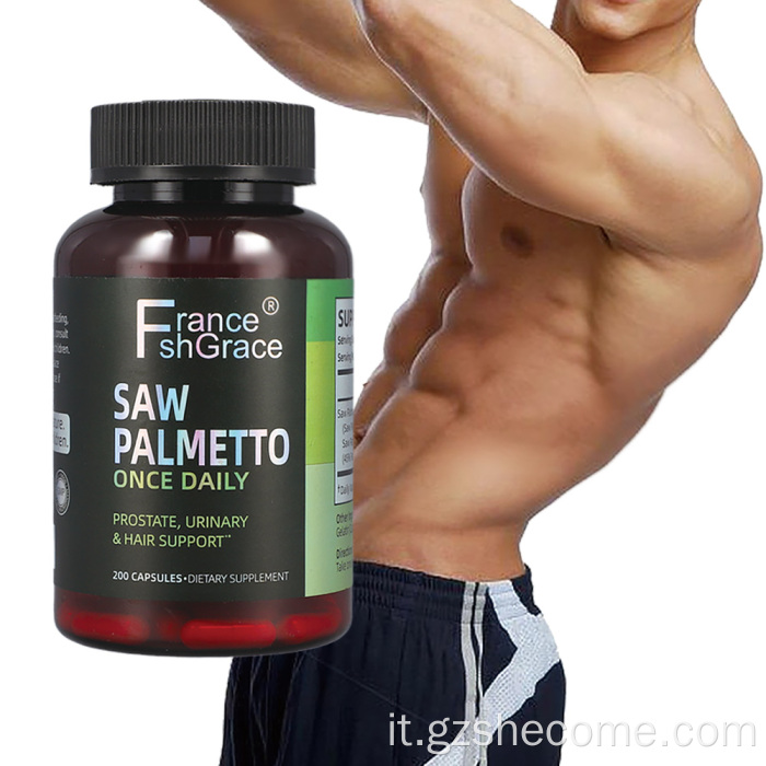 Supporto per prostate naturale di palmetto segata a capsula di palmetto sega